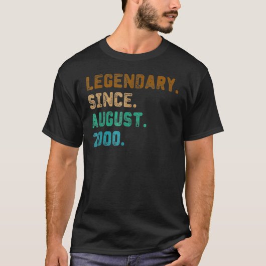 2000年生誕22年威厳がある以来22歳の伝説 Tシャツ (正面)
