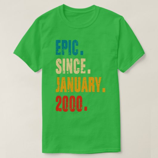 2000年1月以来の叙事詩ヴィンテージギフト Tシャツ (デザイン正面)