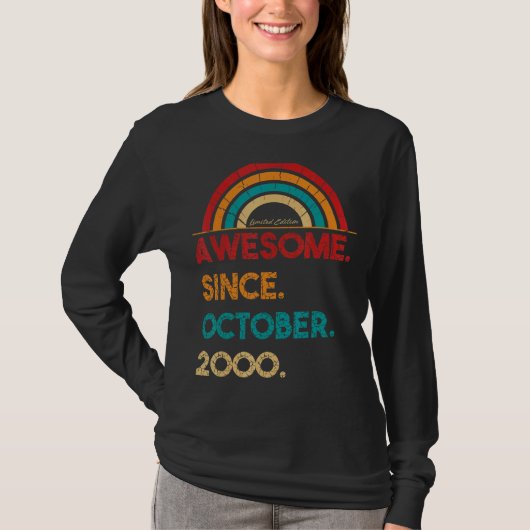 2000年10月22素晴らし日誕生22歳 Tシャツ (正面)