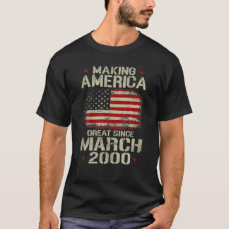 2000年3月20素晴らし日Biからアメリカを作るメンズ Tシャツ