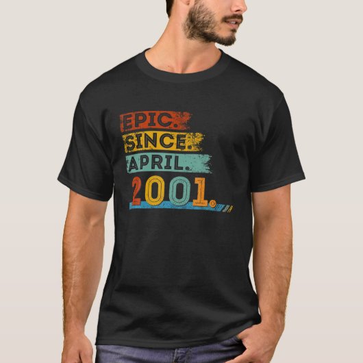 2000年4月から21歳の叙事詩のための21歳の誕生日 Tシャツ (正面)