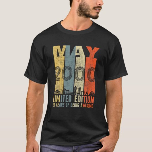 2000年5月ヴィンテージおもしろい第20回誕生日 Tシャツ (正面)