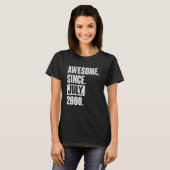 2000年7月以来22歳素晴らし22誕生日 Tシャツ (正面フル)
