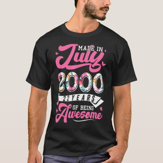 2000年7月製造フローラ22歳22誕生日 Tシャツ (正面)