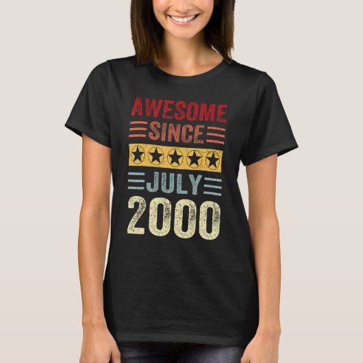 2000年7月23日素晴らしから23歳の誕生日 Tシャツ (正面)