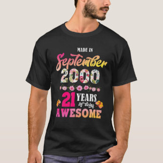 2000年9月に作られた私の誕生日21年Bei Tシャツ