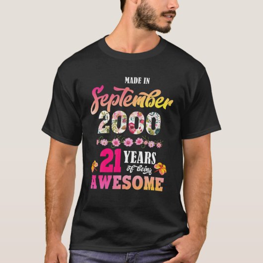 2000年9月に作られた私の誕生日21年Bei Tシャツ (正面)