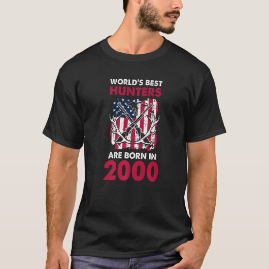 2000最高の年の鹿の狩りで生まれハンターのアメリカのFl Tシャツ (正面)