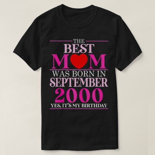 2000最高の年の2000年9月に母は24人 Tシャツ (デザイン正面)