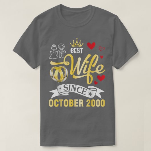 2000最高の年10月以来の妻結婚した幸22年 Tシャツ (デザイン正面)