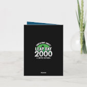 2000素晴らし年閏年日以後2月29誕生日 カード (裏面)