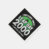 2000素晴らし年閏年日以後2月29誕生日 スタンダードカクテルナプキン (角)