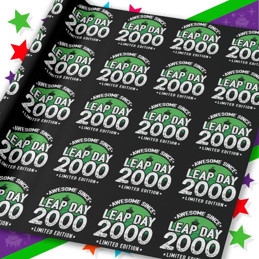 2000素晴らし年閏年日以後2月29誕生日 ラッピングペーパー