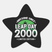 2000素晴らし年閏年日以後2月29誕生日 星シール (正面)