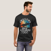 2000素晴らし年1月以来21歳の誕生日プレゼント21歳 Tシャツ (正面フル)