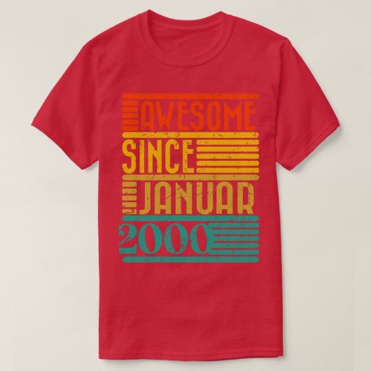 2000素晴らし年1月24歳24誕生から Tシャツ (デザイン正面)