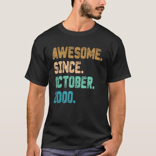 2000素晴らし年10月以来ヴィンテージ22誕生日 Tシャツ (正面)