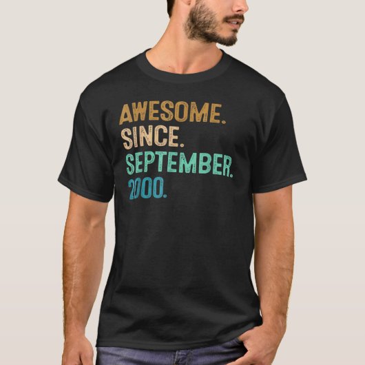 2000素晴らし年9月22日誕生日22年 Tシャツ (正面)