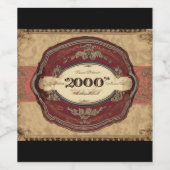 2000: 1年のヴィンテージ ワインラベル (シングルラベル)