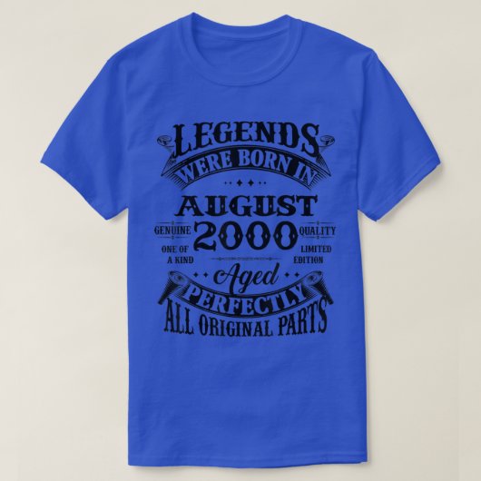 2000 22年22誕生日ギフト生まれレジェンド22威厳がある件 Tシャツ (デザイン正面)