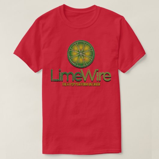 2000sキッズLimeWire P2P 2000 Tシャツ (デザイン正面)