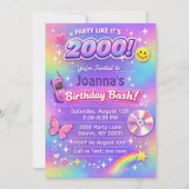 2000's Birthday Party Y2K Invitation 招待状 (正面)