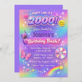 2000's Birthday Party Y2K Invitation 招待状 (正面/裏面)