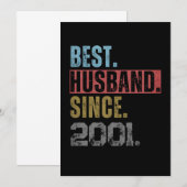 2001年から最高の夫　オリジナル名入れ 招待状 (正面/裏面)