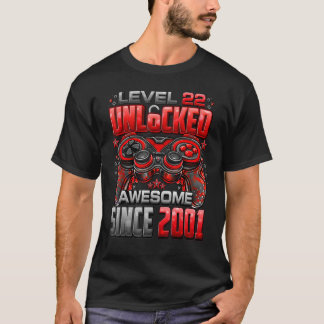 2001年から22素晴らし番目の誕生日のレベル22のロック解除 Tシャツ