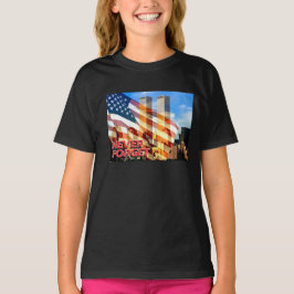 2001年を9月11日テロリスト攻撃覚えて下さい Tシャツ