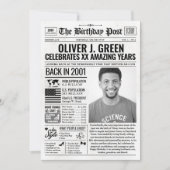 2001年カスタム新聞紙誕生日カード、トレンド シーズンカード (正面)