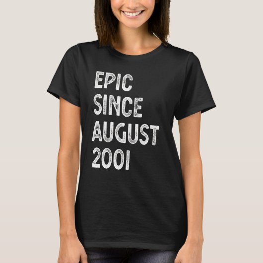 2001年以威厳がある来の叙事詩21歳の誕生日男性W Tシャツ (正面)