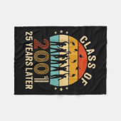 2001年卒業生25周年同窓会 25年 フリースブランケット (正面(横))