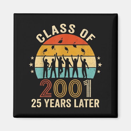 2001年卒業者25周年記念 25年ぶりの同窓会 マグネット (正面)