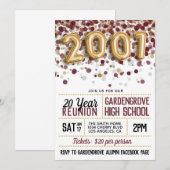 2001年度高校大学同窓会 招待状 (正面/裏面)