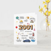 2001年息子または娘の誕生日カード カード (黄色い花)