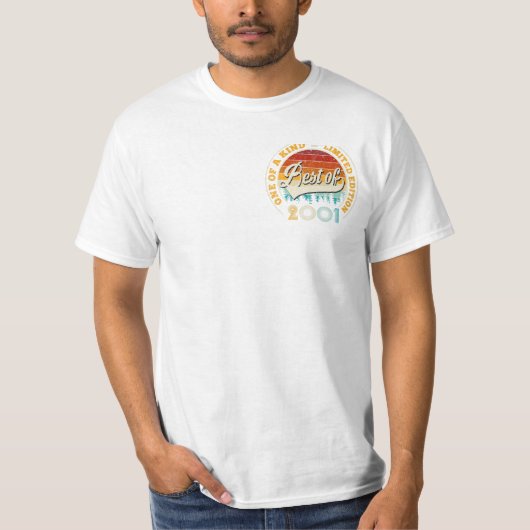 2001年最高の22回目の誕生日ギフトのヴィンテージ Tシャツ (正面)