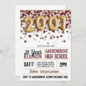 2001年高校懇親会 招待状 (正面/裏面)