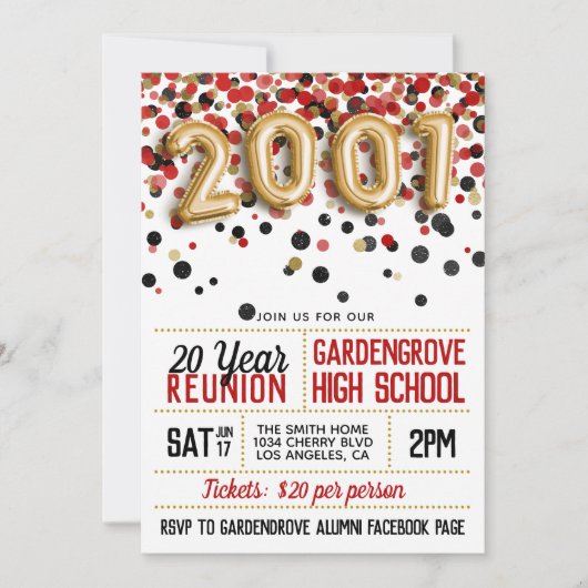 2001年高等学校大学懇親会 招待状 (正面)