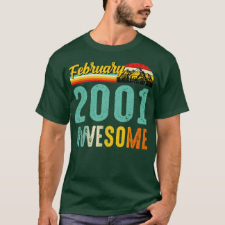 2001年2月誕生日ギフトシャツヴィンテージ2月 Tシャツ
