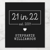 2001年22月21日誕生日パーティー ワインラベル (シングルラベル)