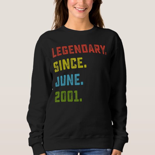 2001年6月以来21歳の誕生日 スウェットシャツ (正面)