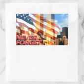 2001年9月11日のテロ攻撃を記憶する 長方形シール (バッグ)