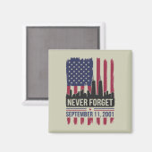 2001忘れ年9月11日メモリアルデー（米国） マグネット (正面/裏面)
