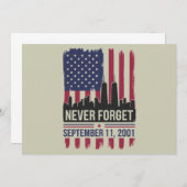 2001忘れ年9月11日メモリアルデー（米国） 招待状 (正面/裏面)