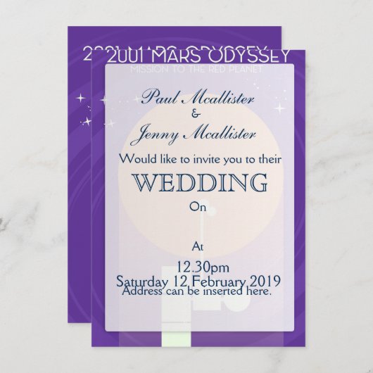 2001火星odyssey 招待状 (正面/裏面)