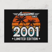2001生まれ年以降2001年限定版レトロ素晴らし ポストカード (正面)