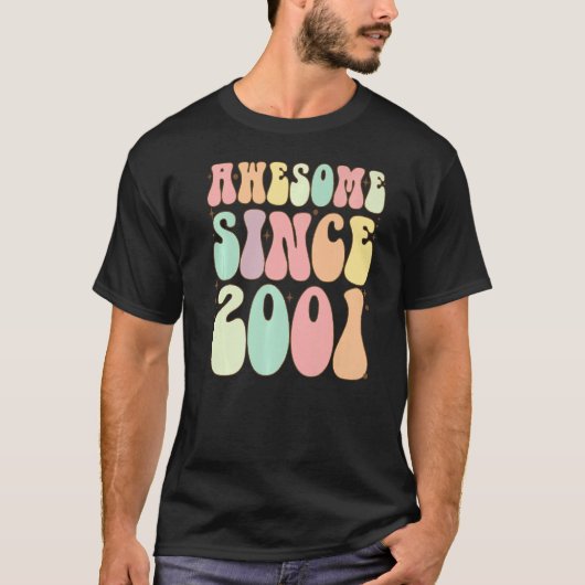 2001素晴らし年誕生日21歳の女の子の男の子 Tシャツ (正面)