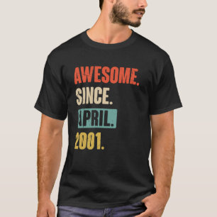 2001素晴らし年4月誕生日第22回目の装飾 Tシャツ