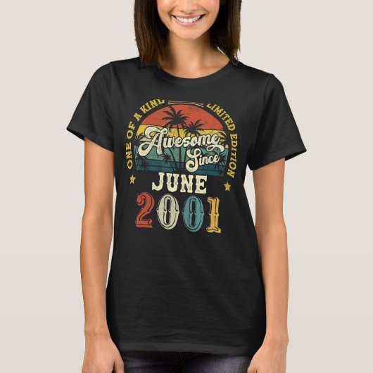 2001素晴らし年6月ヴィンテージ21日 Tシャツ (正面)